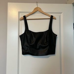 Abercrombie vegan leather corset